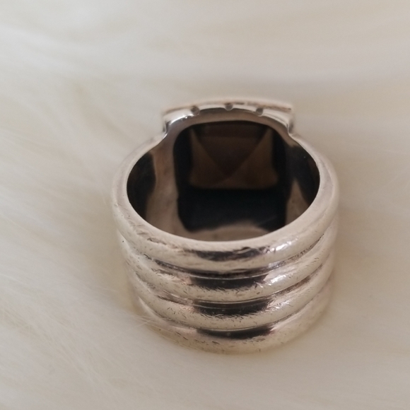 Silpada ~ Rare Vintage Smoky Quartz Ring - Picture 4 of 8